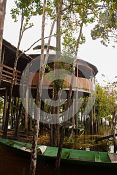 Amazon river, Manaus, Amazonas, Brazil: Beautiful landscape overlooking the Amazon river with houses