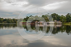 Amazon river, Manaus, Amazonas, Brazil: Beautiful landscape overlooking the Amazon river with houses