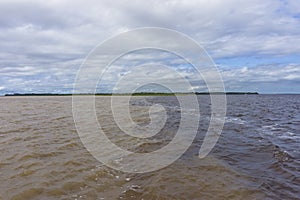 Amazon river, Meeting of Waters near Manaus, Brazil, South America