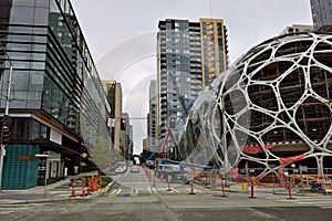 Amazon Seattle Headquarters - Spheres under construction