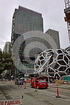 Amazon Seattle Headquarters - Spheres under construction