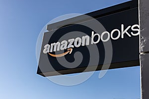 Amazonbooks Signage against a blue sky