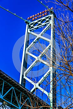 Ambassador Bridge, Windsor, Ontario, Canada.