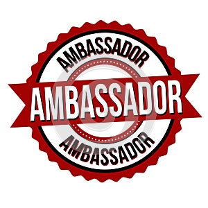 Ambassador label or sticker photo