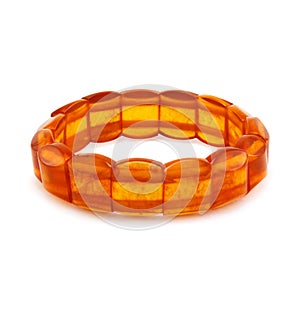 Amber bracelet isolated