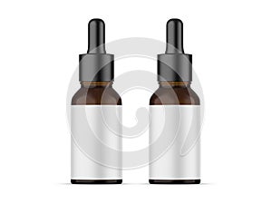Amber dropper bottle mockup for branding and promotion