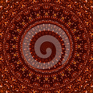Amber drops resin pattern kaleidoscope. circle