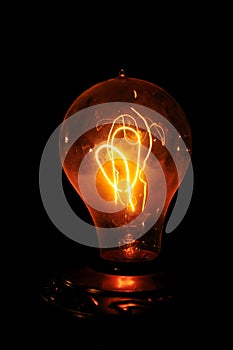 Amber Edison light bulb