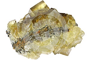 Amber fluorite from Hilton Mine, England