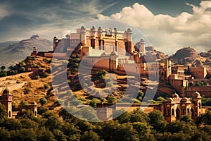 The Amber Fort in Jaipur, Rajasthan, India, View of Amber fort, Jaipur, India, AI Generated