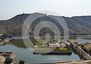 Amber Fort: the Saffron Garden in Lake Maota