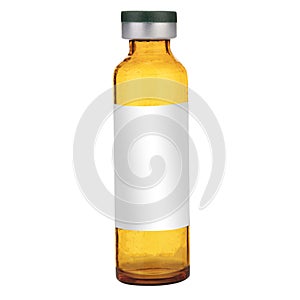 Amber Glass Medicine Bottle with Green Cap