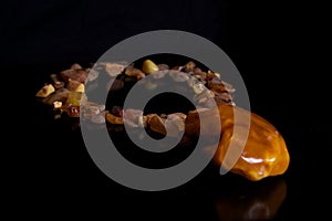 Amber stone necklace