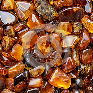 Amber stones, full frame, backdrop