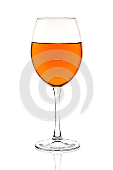 Amber wine. Wine in a glass.