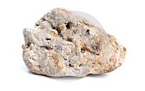 Ambergris, ambre gris, ambergrease or grey amber. Isolated on white background