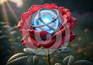 Ambiance. The image blends elements of nature and technology