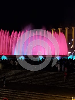 Magic fountain night show - A definite must if you visit Barcelona.