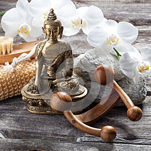 Ambiance for massage and purity cure with Buddha in mind