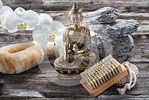 Ambiance for soothing and cleansing treatment with Buddha in mind
