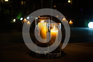 Ambient Glow: Candlelit Elegance in the Evening