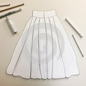 Ambient Occlusion Style Sketch Of A Wedding Skirt
