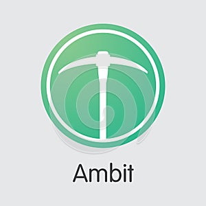 Ambit Crypto Currency - Vector Pictogram. photo