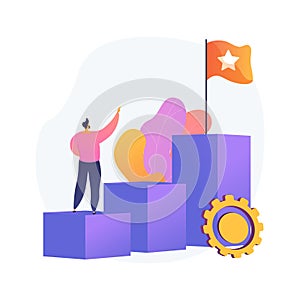 Ambition abstract concept vector illustration.