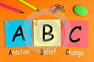 Ambition Belief Change ABC