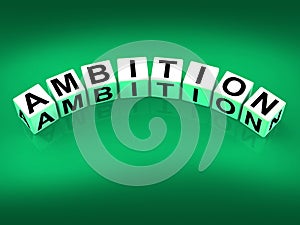 Ambition Blocks Show Targets Ambitions and photo