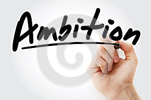 Ambition text with marker