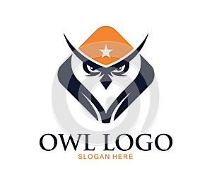 ambitious sharp vision eyes owl bird vector logo design