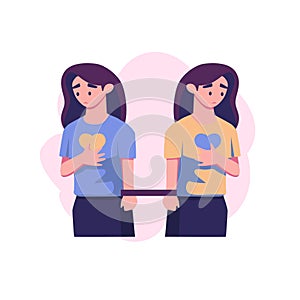 ambivalence flat style illustration vector design