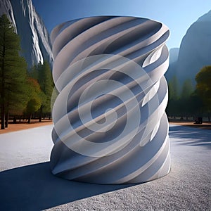 An ambivalent architectural column, AI generated image