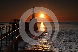 Amble Harbour at dawn