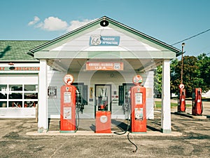 Amblers Texaco Gas Station, on Route 66 in Dwight, Illinois