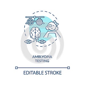 Amblyopia testing concept icon