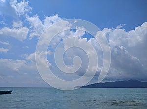 Ambon - Moluccas: the reflection of the sky on the sea in the Moluccas traditional village