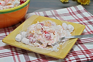 Ambrosia Fruit Salad, one serving in macro