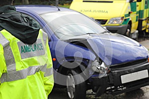 Ambulance at a car crash