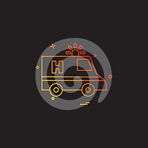 ambulance car emergency medical icon vector desige