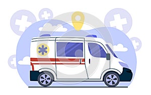 Ambulance car vector concept