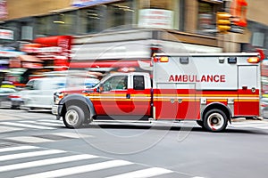 Ambulance on emergency car