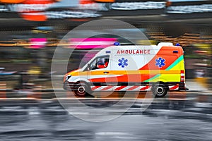 Ambulance on emergency car