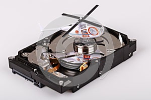 Ambulance helicopter on harddrive or hdd - data rescue concept