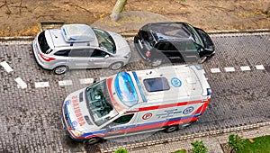 Ambulance in the holiday resort of Swinoujscie on the Baltic Sea in Poland