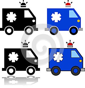 Ambulance icon set