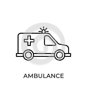 Ambulance icon vector illustration. Ambulance vector icon template. Ambulance icon design isolated on white background. Ambulance