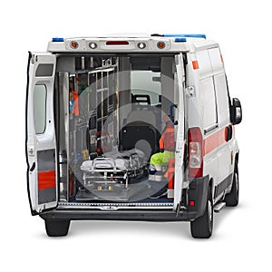 Ambulance interior cutout