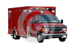 Ambulance isolated on a white